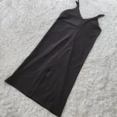 Re EDIT エディット キャミ ロング ワンピース チャコール グレー M