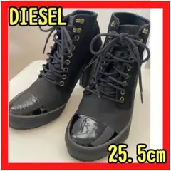 DIESEL ディーゼル レディース ブーツ ショートブーツ 25.5 ブラック
