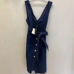 未使用タグ付　oneway ワンウェイ　デニムジャンスカ　シルバーボタン　M