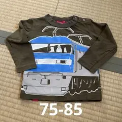 OJICO 電車イラスト 長袖Tシャツ　75-85cm