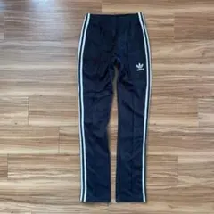 XSアディダスadidasブラック黒トラックパンツジャージストレート