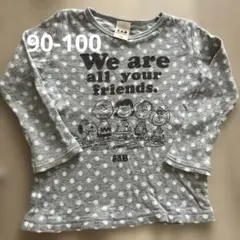 e.a.B キッズ長袖Tシャツ/ロンT 100㎝スヌーピー 水玉模様/ドット柄