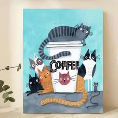 カフェポスター　アート　インテリア　ミッドセンチュリー　カフェ　北欧　A3