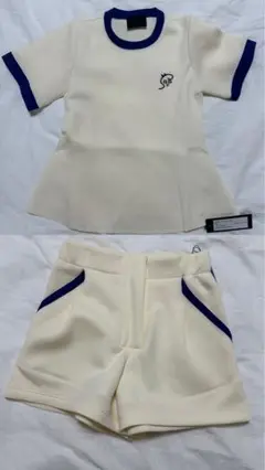 【新品未使用】ゴルフウェア　アイボリー 半袖トップスとショートパンツセット
