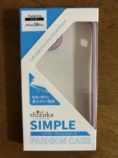 iPhone 14 Plus パステルライン クリアケース ラベンダー