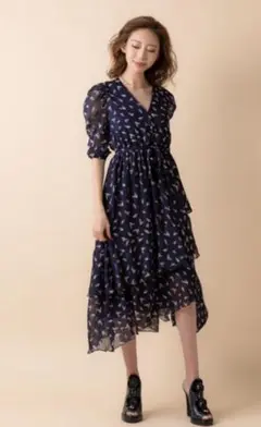 【夏物セール】E'LFFINE シフォンワンピース