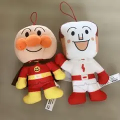 即購入可 ほぼ未使用 アンパンマンとしょくぱんまん ぬいぐるみ2点セット