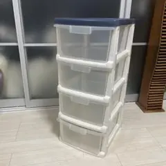 4段収納クリアボックス　衣装ケース