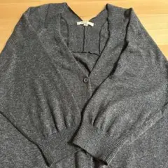 スタジオクリップ　ニットカーデガン チャコールグレー