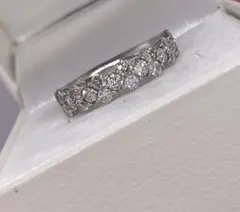 pt900 ダイヤモンド リング 1.00ct ハーフエタニティリング 13号