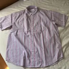 Hush Puppies ストライプ 半袖シャツ Lサイズ