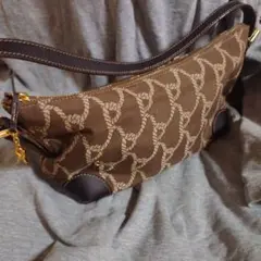 ブラウンロープ模様ショルダーバッグ
