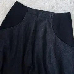 極美品✨ワイスリー　サルエルパンツS ロゴ刺繍チャコールグレー