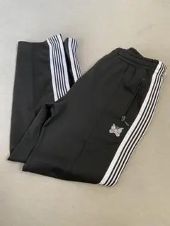 ニードルスパンツ　白×黒　L 最安値！