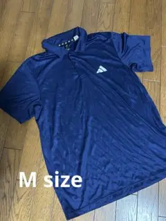 adidas ネイビー ポロシャツ　Mサイズ