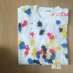 新品 メンズ M スプラッタープリント Tシャツ