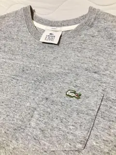 【美品】ラコステライブ Tシャツ　グレー 白ワニ　胸ポケット付き