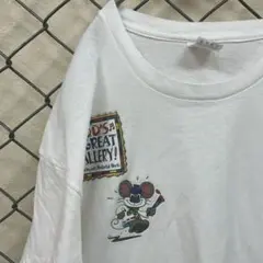 90s Hanes シングルステッチ Tシャツ L 古着 ワンポイント ホワイト