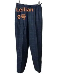 Leilianのチェック柄センタープレスパンツ
