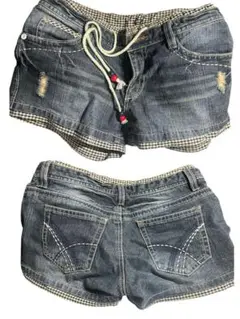 ダメージデニムショートパンツ