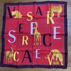 ［GIANNI VERSACE ］ジャンニべルサーチ★ハンカチ レッド★希少