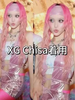XG Chisa着用マンガ風リボン付きバックレスワンピース ピンク