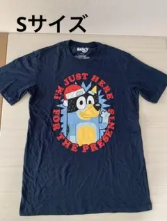 Bluey アニメ　サンタさん　ブルーイ　パパ　半袖　メンズ　Tシャツ　Sサイズ