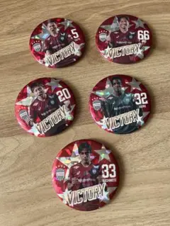 ヴィッセル神戸　勝利時限定！ホログラム缶バッジ　5点セット売り
