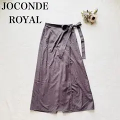 【ジョコンダロイヤル】ワイドパンツ（L）ウエストリボン 巻きズボン 綺麗め 無地