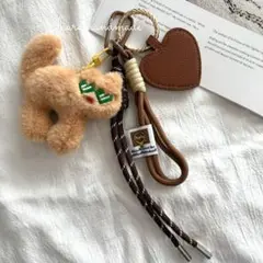 【再入荷】 じゃらじゃらキーホルダー もふもふねこ ハットクリップ　パラコード