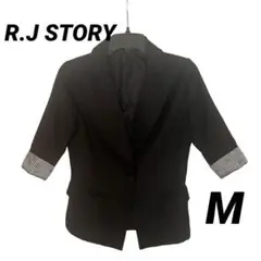 R.J STORY◇◆ジャケット ブラック オフィスカジュアル 五分袖 M