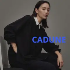 新品✨CADUNE＜川上桃子さんコラボ＞ 衿付きブラウス 紺 36 蛯原友里