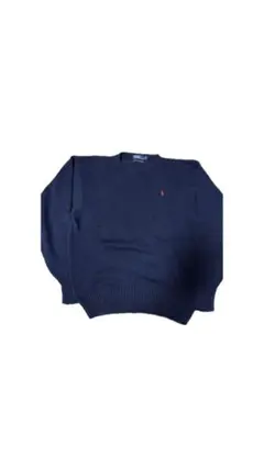POLO by Ralph Lauren コットンニット　ネイビー×レッドポニー