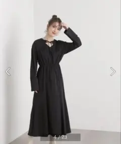 N.Natural Beauty Basic ストリングサテンワンピース M