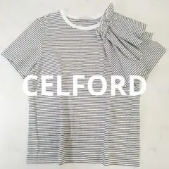 美品　CELFORD／セルフォード アシメフリルギャザーカットソー 24春夏