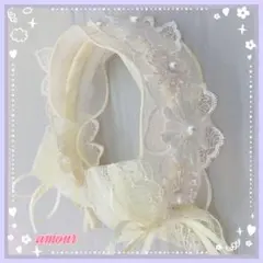 ベビー　キッズ　カチューシャ　アイボリー　お花　パール　リボン　フォーマル　17