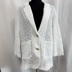 Te chichi レディース レース ジャケット ホワイト 春夏用