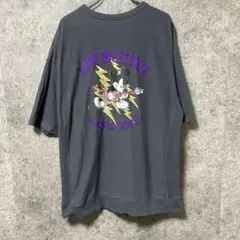ディズニー ミッキー Tシャツ 半袖 グレー Ｌ