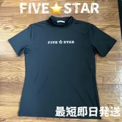 FIVE STAR メンズ モックネックシャツ ブラック L