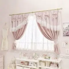本日限定お値下げ‼️ロマプリ ティアラリボンカーテン 100×135