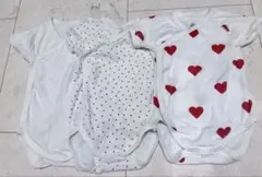 【PETIT BATEAU】 前開き半袖ボディ肌着セット12m/74cm