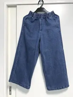 キッズ140ワイドパンツ ストレッチデニム