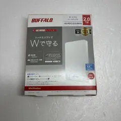 【新品】ポータブルハードディスク◇2TB◇HD-PGF2.0U3-BWHA