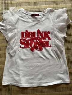 フリル付きホワイトTシャツ D'BUNK & STONEL フリーサイズ