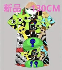 新品　スプランキーカラフルキャラクターTシャツとパンツセットアップ