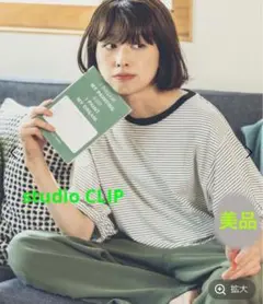 studio CLIP★美品★USAコットンパフスリーブTシャツ／ Mサイズ
