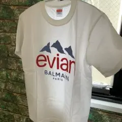 【未使用】evian ロゴ入り Tシャツ 白