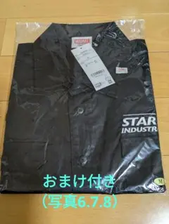 MARVEL　スタークインダストリーズ　ワークシャツ　Mサイズ　黒色　おまけ付き