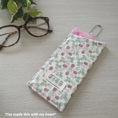 メガネケースꕤ︎︎handmadeꕤ︎︎リバティ ブラックベリー