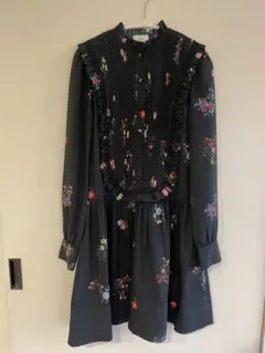 Hu0026M ERDEM コラボ 花柄ブラックワンピース 新品未使用タグ付き